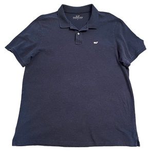 Vineyard Vines Mens L Cotton with Spandex Short Sleeve Polo Navy Blue